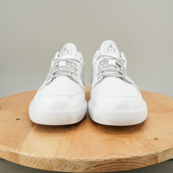 Nike Air Jordan Retro V.1 Men's Size 14 Shoes White Stealth Leather Sneakers - Picture 2 of 9